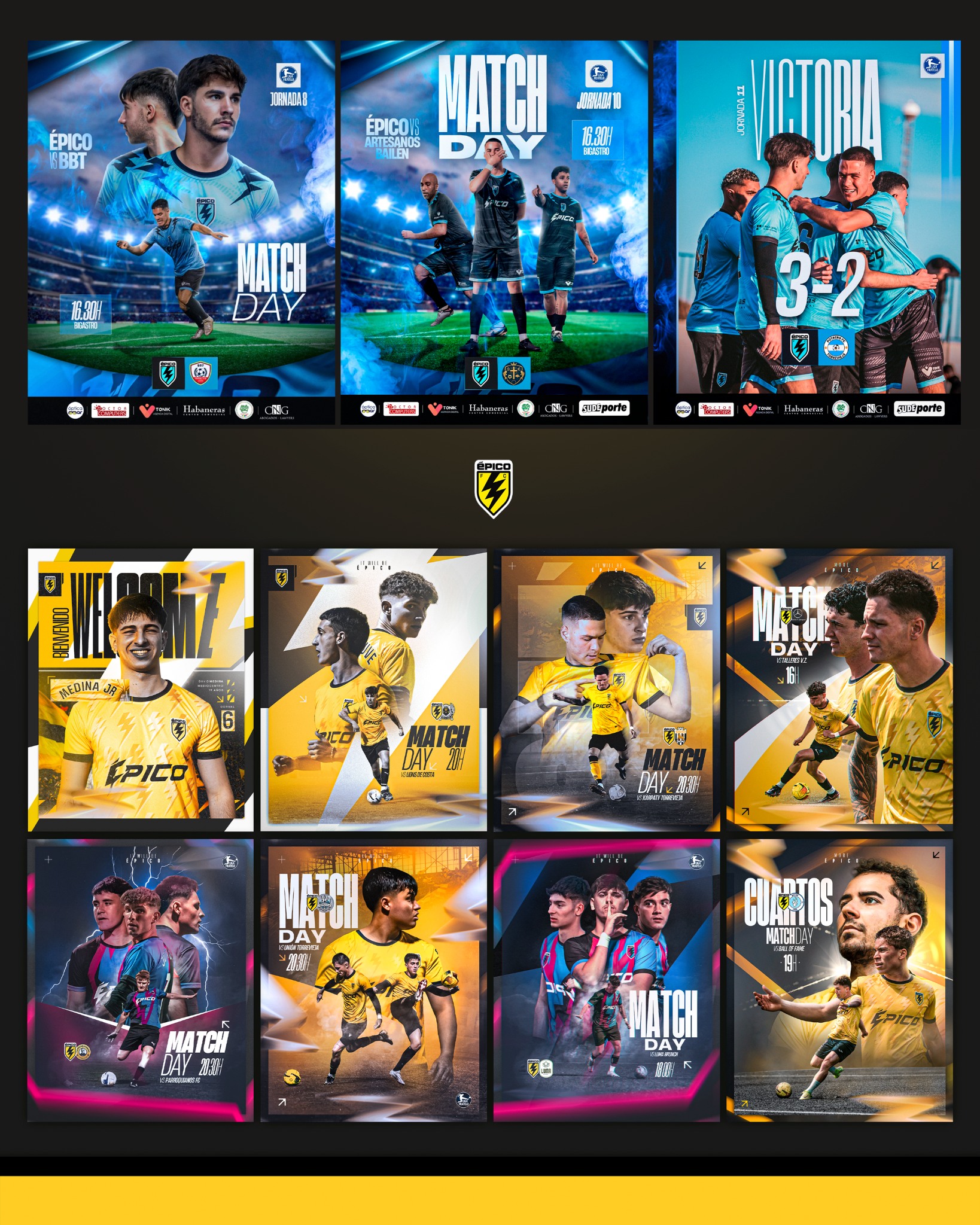 Creación de la línea gráfica para el club durante dos temporadas, equipo del que es propietario el youtuber TheExal04.